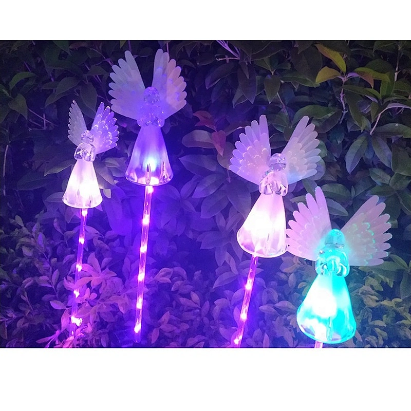 Wollet led solar simulation angel lamp outdoor waterproof garden landscape lawn lamp garden decoration lamp