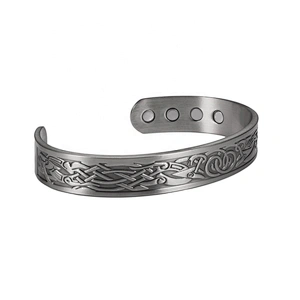 Wollet Mens Pure Copper Bangle  Arthritis Pain Relief Therapy Healthy Copper Magnetic Bracelet