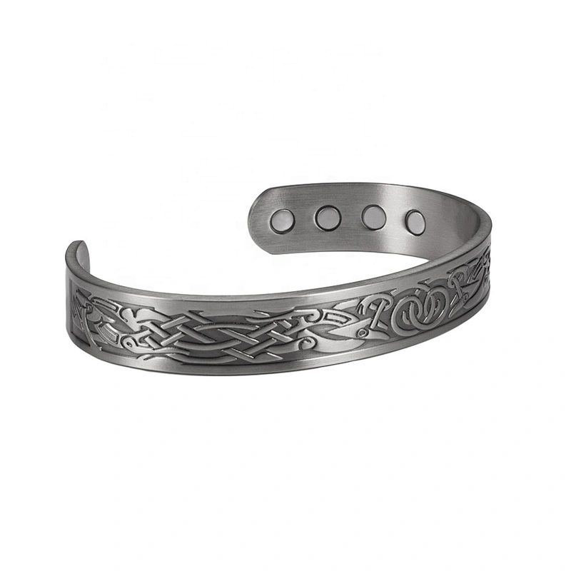 Wollet Mens Pure Copper Bangle  Arthritis Pain Relief Therapy Healthy Copper Magnetic Bracelet