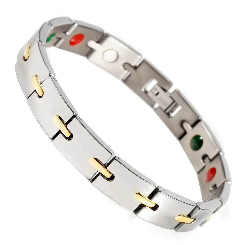 Wollet Cool Jewelry Health Germanium Bio Magnetic Tungsten Bracelet For Men Women
