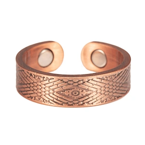 Wollet Magnetic Copper Ring Arthritis Women Pure Copper Rings for Women Adjustable Health with 3PCS Magnets
