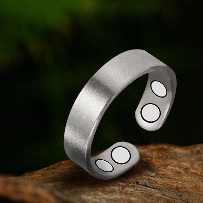 Wollet Magnetic Copper Ring Arthritis Women Pure Copper Rings for Women Adjustable Health with 3PCS Magnets