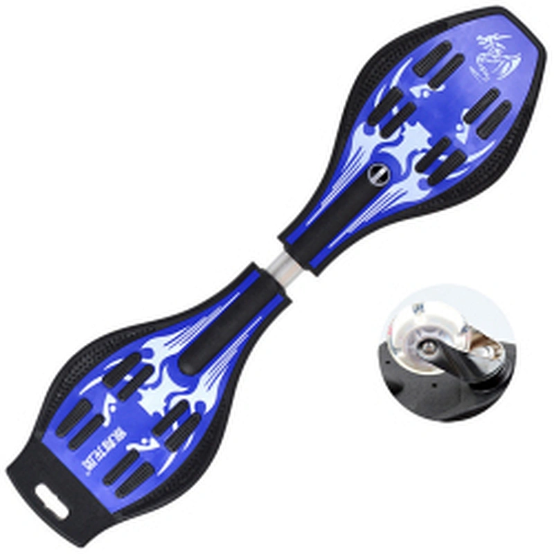 Wollet Beginner skateboarding teenagers swing two-wheeled dragon twisting skateboard