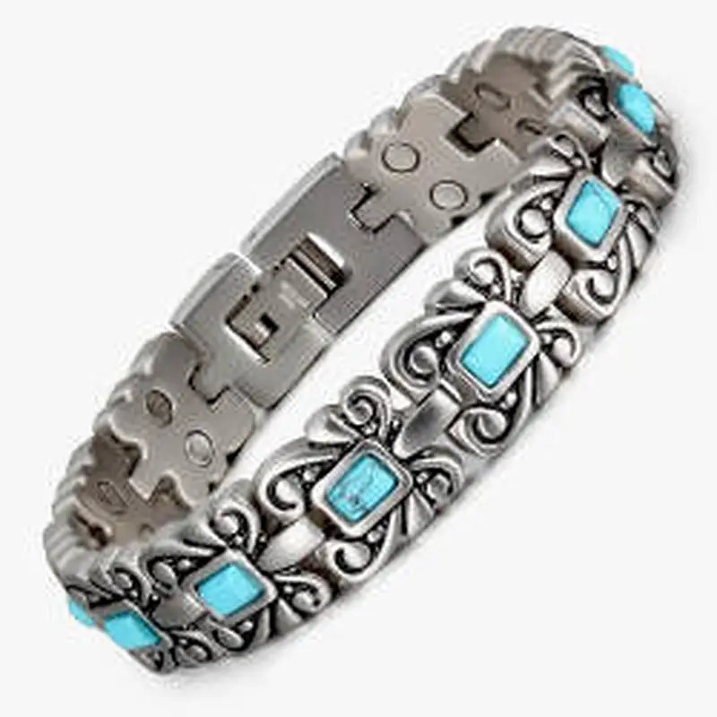 Wollet China Womens New Therapeutic Stainless Steel Health Blood Pressure Control Bio Magnetic Therapy Bracelet