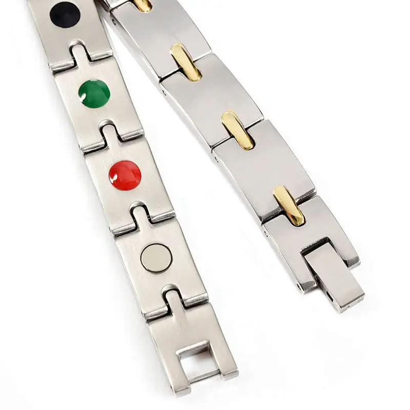 Wollet Cool Jewelry Health Germanium Bio Magnetic Tungsten Bracelet For Men Women