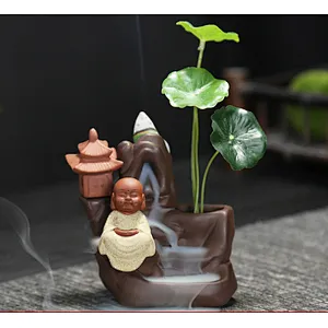 Wollet Creative Home Ceramic Ornaments Hydroponic Flower Ornaments Backflow Aromatherapy Oven Backflow Incense Oven