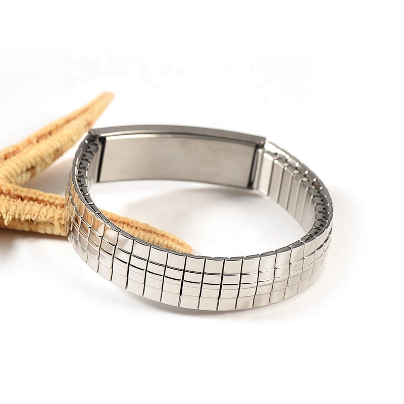 Wollet New Design Flexible Stainless Steel Magnetic Therapy Elastic Bracelet for Women and Girls