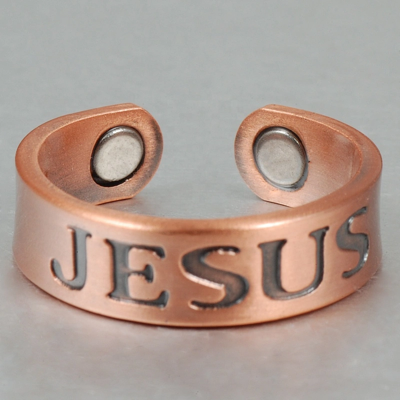 Wollet Magnetic Copper Ring Arthritis Women Pure Copper Rings for Women Adjustable Health with 3PCS Magnets