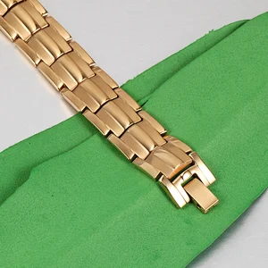 High quality stainless steel tow row germanium bracelet japan