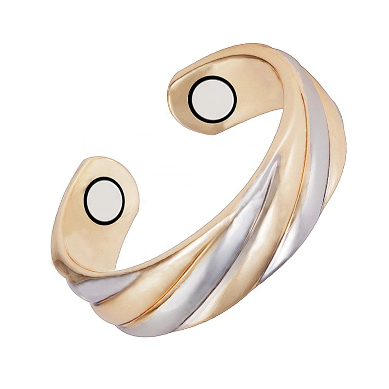 Wollet Magnetic Copper Ring Arthritis Women Pure Copper Rings for Women Adjustable Health with 3PCS Magnets