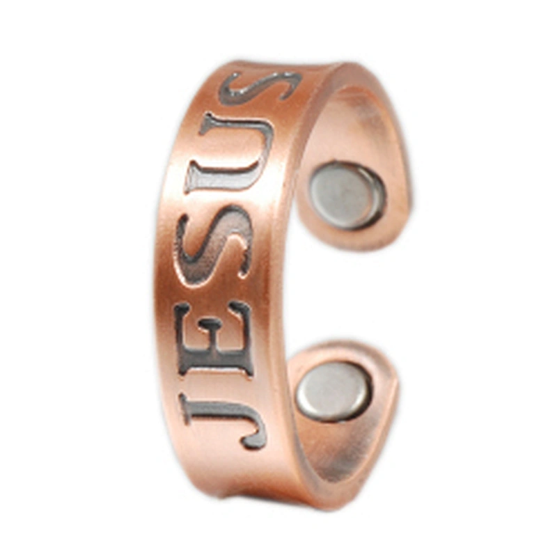 Wollet Magnetic Copper Ring Arthritis Women Pure Copper Rings for Women Adjustable Health with 3PCS Magnets
