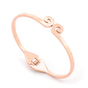 Wollet New Design Fashion Adjustable Love Bracelet Rose Gold Stainless Steel Bracelet