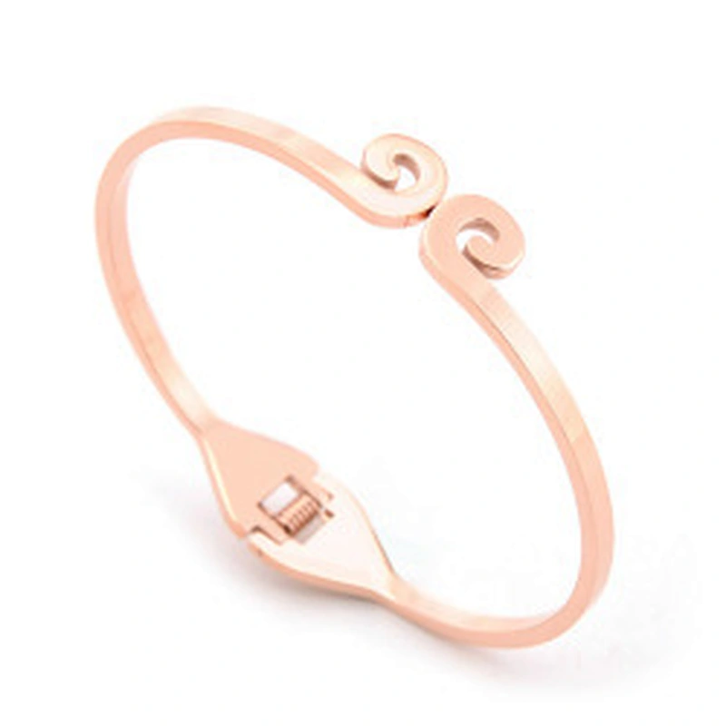 Wollet New Design Fashion Adjustable Love Bracelet Rose Gold Stainless Steel Bracelet