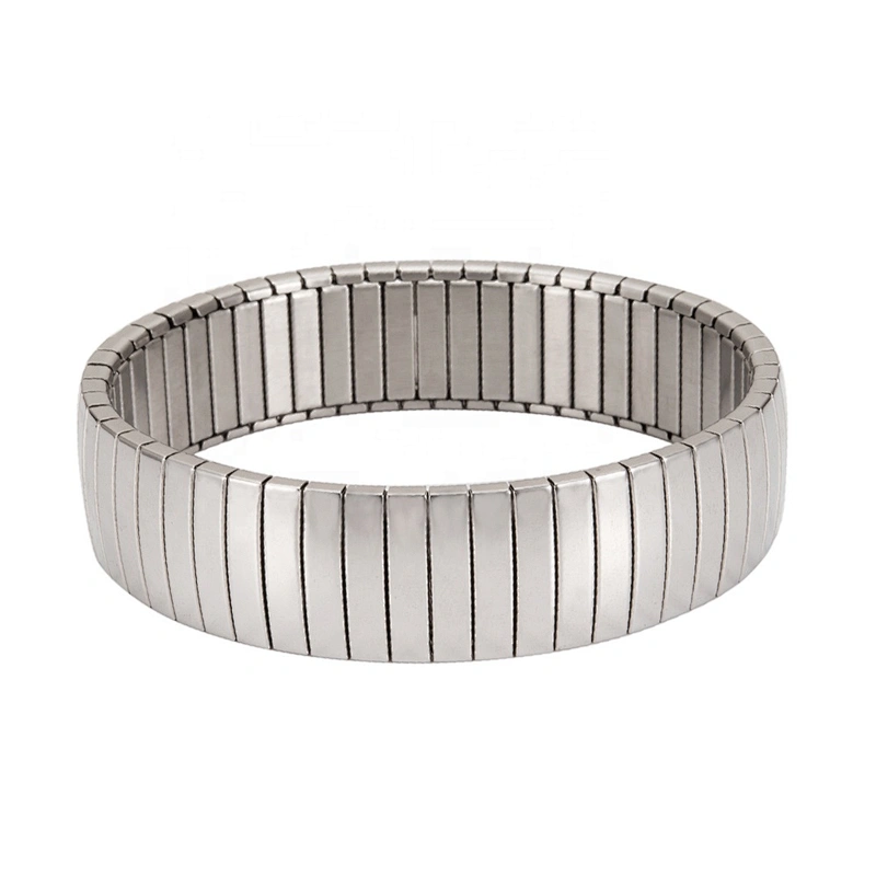 Wollet New Design Flexible Stainless Steel Magnetic Therapy Elastic Bracelet for Women and Girls