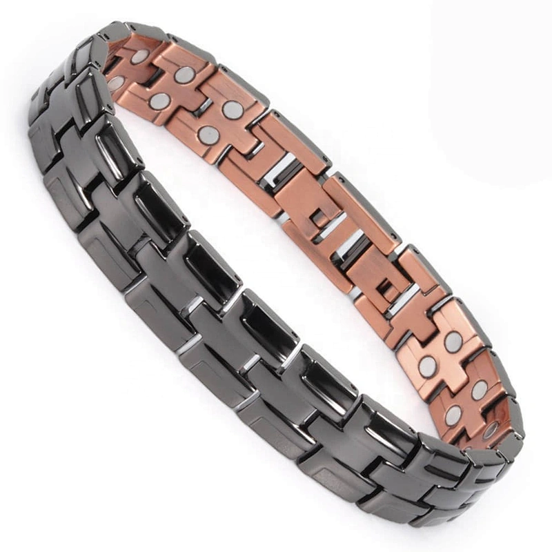 Wollet Copper Energy Blood Pressure Control Wellness Health Healing Bio Magnetic Therapy Bracelet For Men