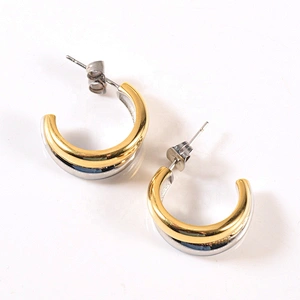 rose gold plated newest design magnetic health care hot sales stainless steel earrings