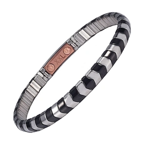 Wollet New Design Flexible Stainless Steel Magnetic Therapy Elastic Bracelet for Women and Girls