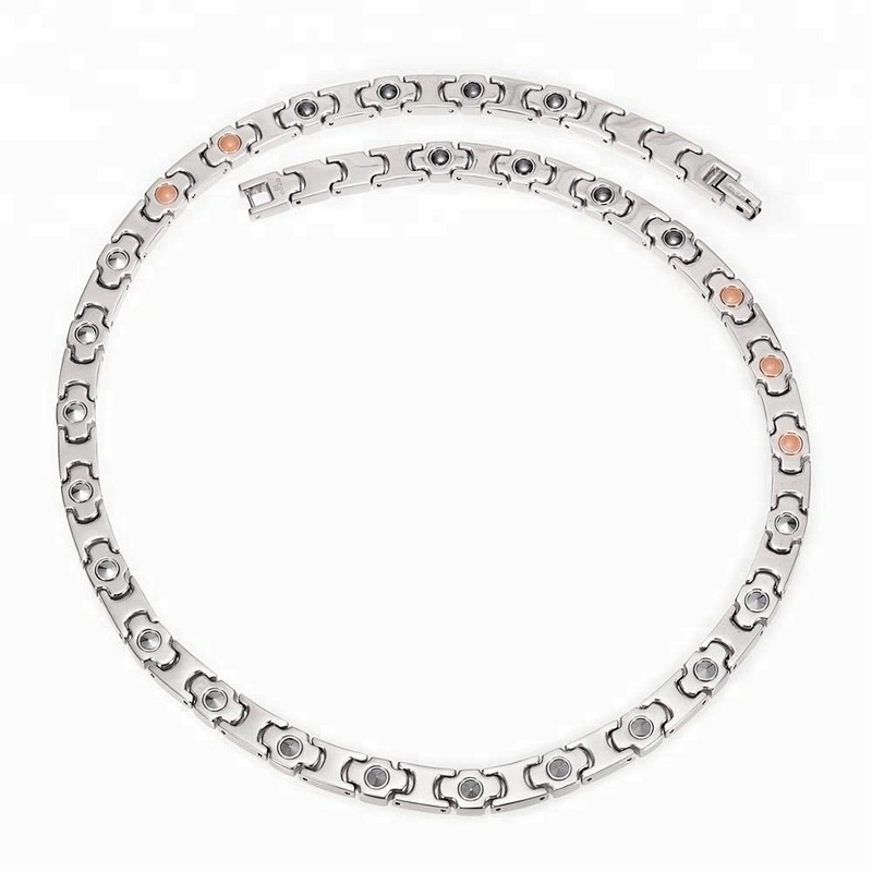 Wollet Fashion Jewelry Wholesale Health Magnetic Germanium Element Titanium Necklace