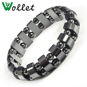 Wollet Hematite Powerful Magnetic Bracelet for Arthritis Pain Relief or for Sports Related Therapy