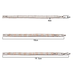 Wollet New Design Flexible Stainless Steel Magnetic Therapy Elastic Bracelet for Women and Girls