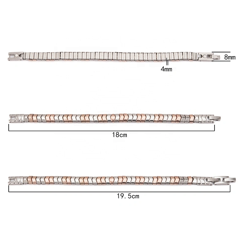Wollet New Design Flexible Stainless Steel Magnetic Therapy Elastic Bracelet for Women and Girls