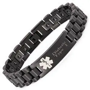 Wollet mens bio healing energy magnetic bracelet stainless steel jewelry