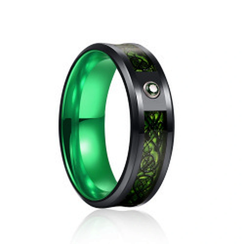 Wollet Titanium Steel Ring Fashion Customized Luminous Multi-Color Stainless Steel Ring
