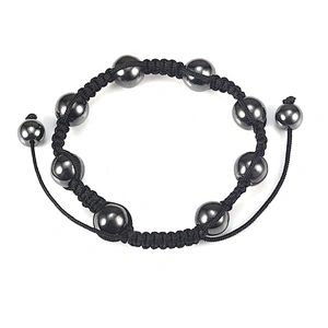 Wollet Most Popular Adjustable Magnetic Handmade 10mm Natural Stone Beads Men Lava Bracelet