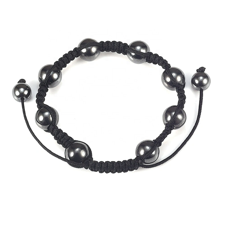 Wollet Most Popular Adjustable Magnetic Handmade 10mm Natural Stone Beads Men Lava Bracelet
