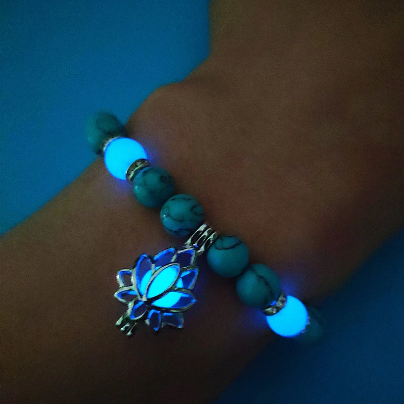 Wollet Energy Glowing Lotus Sanskrit Beaded Bracelet