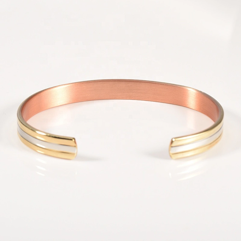 Wollet Mens Pure Copper Bangle  Arthritis Pain Relief Therapy Healthy Copper Magnetic Bracelet