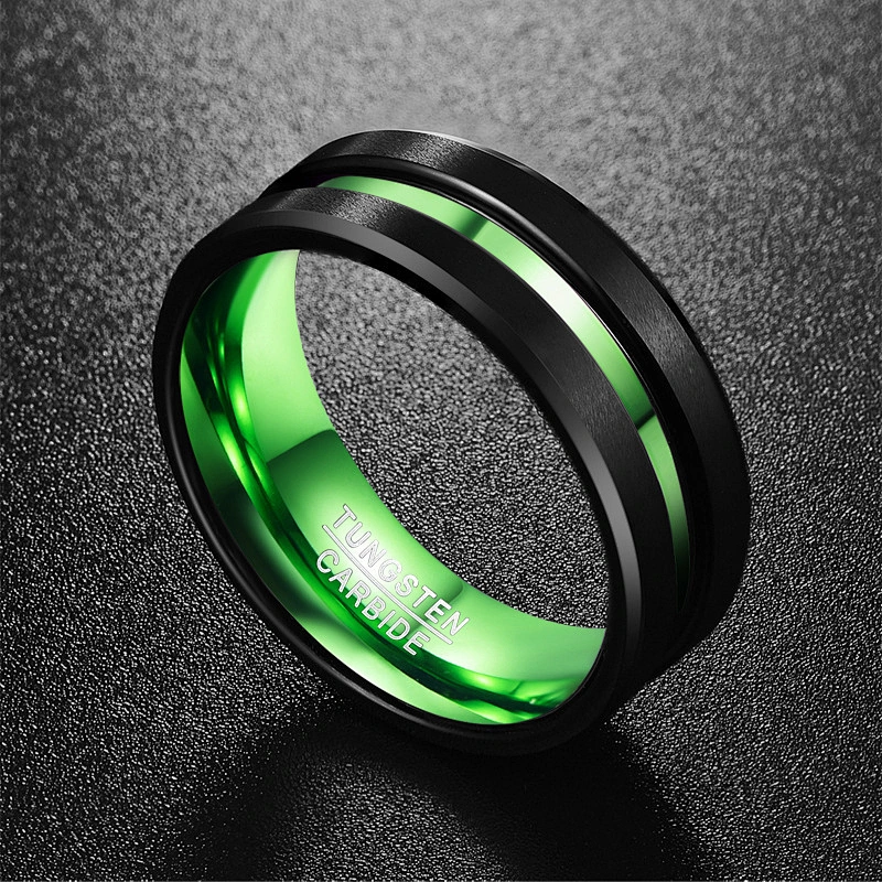 Wollet Titanium Steel Jewelry Multi-color Plating Customized Stainless Steel Luminous Ring