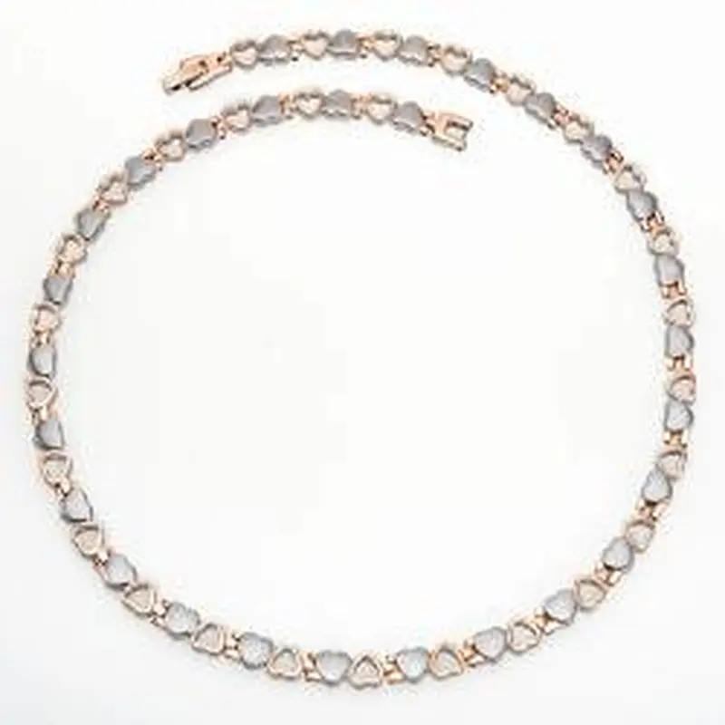 Wollet Fashion Heart Gold Plating Bio Magnetic 316L Stainless Steel Necklace