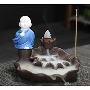 Wollet Creative Home Ceramic Ornaments Hydroponic Flower Ornaments Backflow Aromatherapy Oven Backflow Incense Oven
