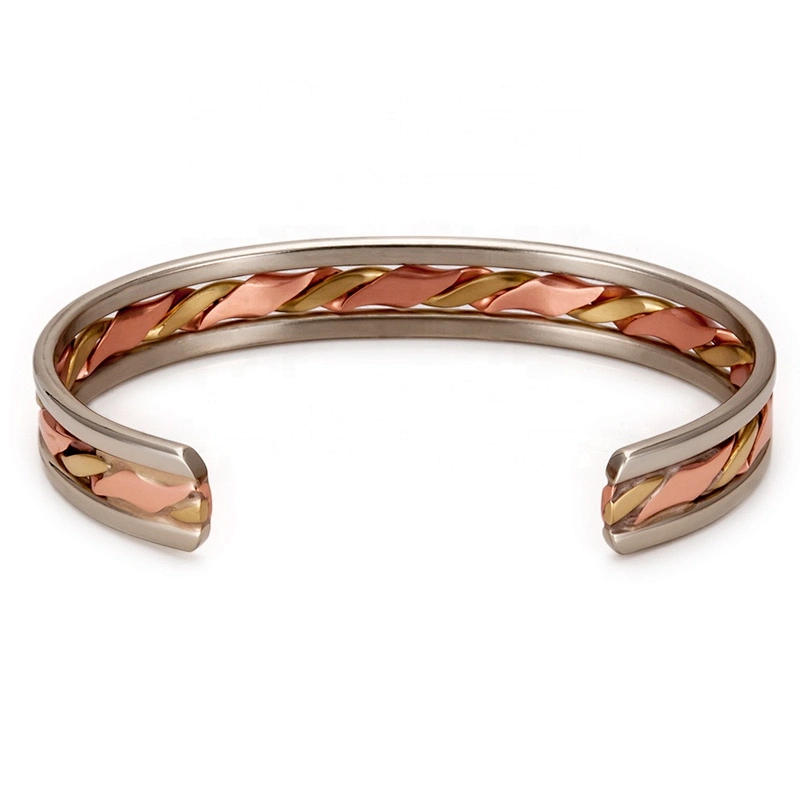 Wollet Mens Pure Copper Bangle  Arthritis Pain Relief Therapy Healthy Copper Magnetic Bracelet