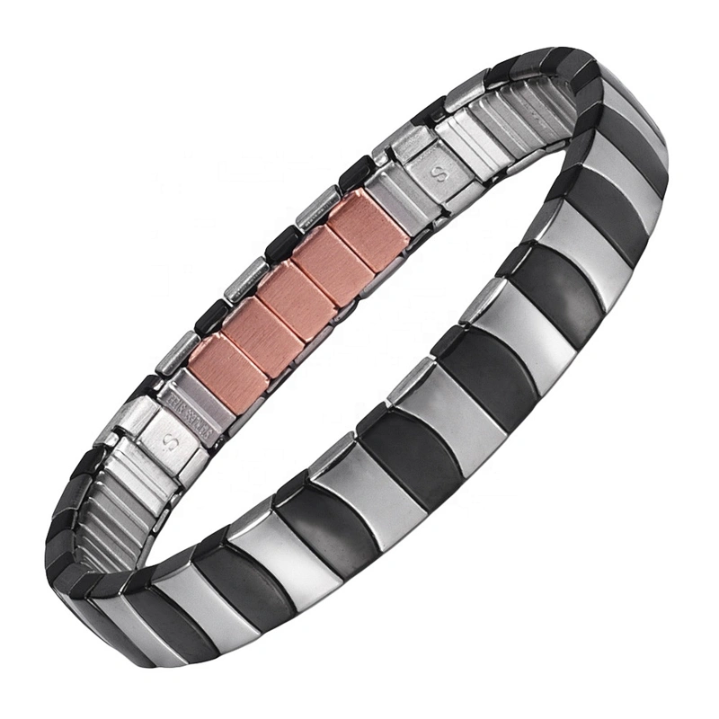 Wollet New Design Flexible Stainless Steel Magnetic Therapy Elastic Bracelet for Women and Girls