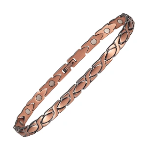 Wollet Fashion Health Copper Metal Bracelets Jewellery Copper Magnetic Men Anklet
