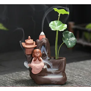Wollet Creative Home Ceramic Ornaments Hydroponic Flower Ornaments Backflow Aromatherapy Oven Backflow Incense Oven