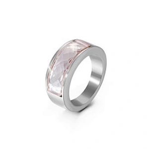 Wollet Classic Retro Multicolor Wedding Ring Crystal Glass Stainless Steel Ring