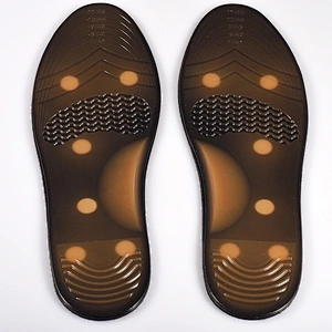 natural blue rubber magnetic foot massage insole