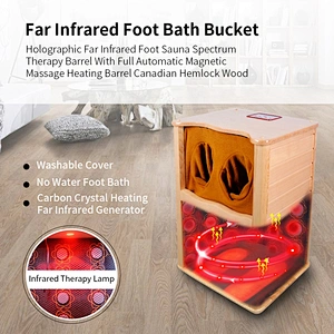 Wollet New Design Holographic Energy Health Barrel Far Infrared Foot Bath Massage Bucket