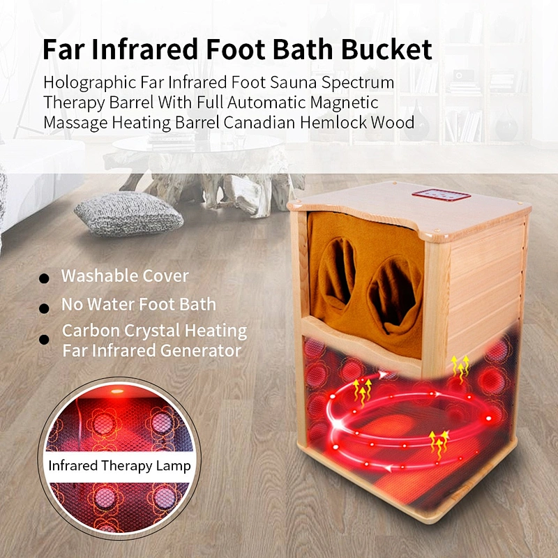 Wollet New Design Holographic Energy Health Barrel Far Infrared Foot Bath Massage Bucket