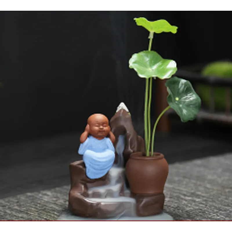 Wollet Creative Home Ceramic Ornaments Hydroponic Flower Ornaments Backflow Aromatherapy Oven Backflow Incense Oven