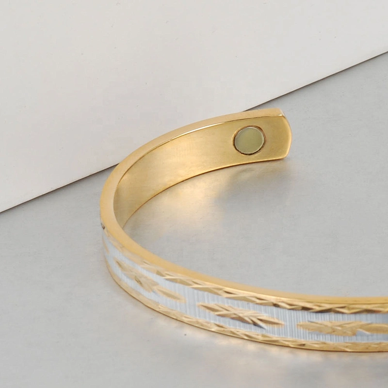Wollet Mens Pure Copper Bangle  Arthritis Pain Relief Therapy Healthy Copper Magnetic Bracelet