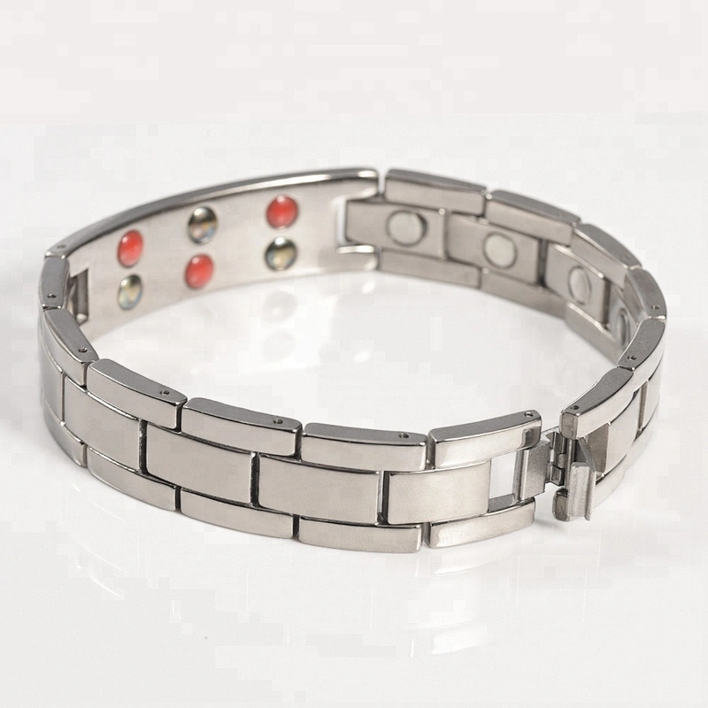 Wollet New Design Fashion CZ Stone Health Energy Bio Magnetic Titanium Magnet Bracelet