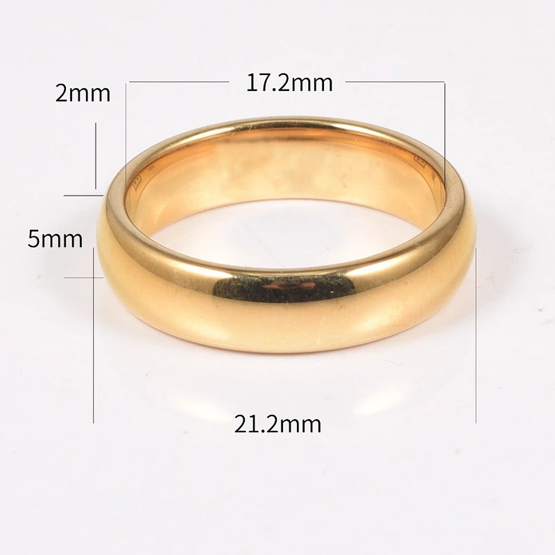 Wollet 2018 new Fashion Couple Wedding Gold Plated Tungsten Ring