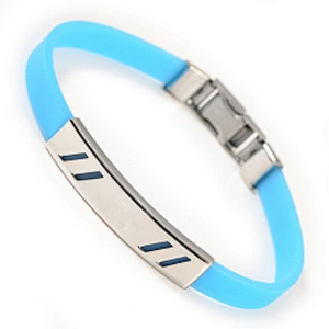 Wollet Fashion Multi-Colour Bio Magnetic Stainless Steel Silicone Bracelet For Children