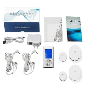 Wollet Tens Unit Machine Pulse Massage 8 Massage Modes Rechargeable Pain Relief Muscle Stimulator Massager with 4 Pads