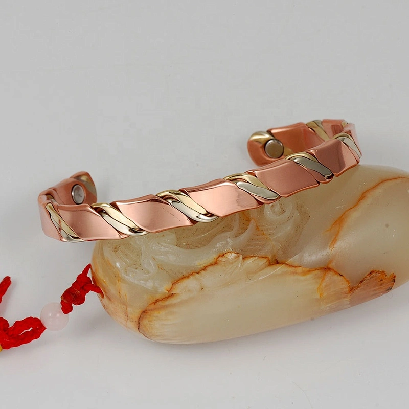 Wollet Mens Pure Copper Bangle  Arthritis Pain Relief Therapy Healthy Copper Magnetic Bracelet