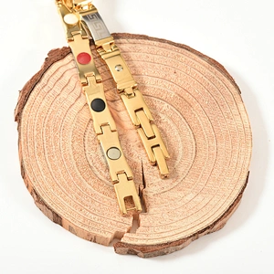 Wollet Health Energy Power Healing Gold Plated 316L Stainless Steel Bracelet